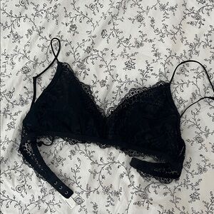 Free People Black Lace Bralette